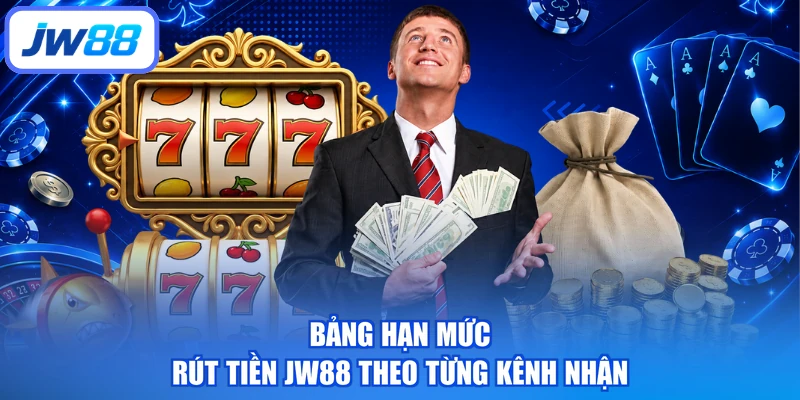 Bảng hạn mức rút tiền JW88 theo từng kênh nhận