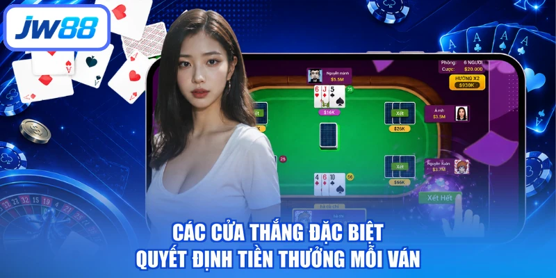 Các cửa thắng đặc biệt quyết định tiền thưởng mỗi ván